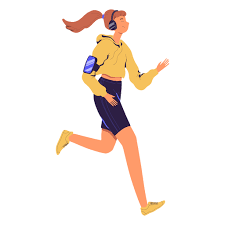 Jogging-Charakter Der Frau PNG- Und SVG-Design Für T-Shirts