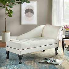 Velvet Storage Chaise Lounge Sofa Chair
