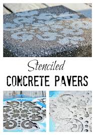 Diy Stenciled Concrete Pavers