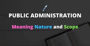 public administration meaning nature