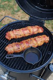 smoked bacon wrapped pork tenderloin