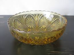 vintage anchor hocking amber glass bowl