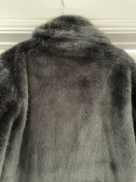 White Company Grey Faux Fur Coat Size S