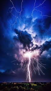 premium ai image lightning storm in