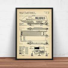 shuttlecraft blueprint art digital