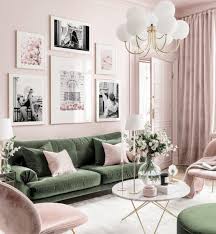 Browse green living room decorating ideas and furniture layouts. Stylish Gallery Wall Pink Green Living Room Black And White Posters Golden Frames Gallery Wall Inspiration Posterstore Eu