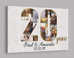 20 year 20th wedding anniversary card gifts engraved wallet inserts decorations for men her him wife husband women couples. 20 Years Married Etsy