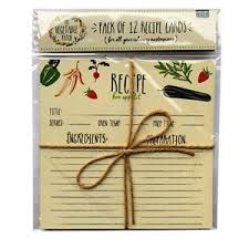 Decorative Recipe Cards Vegetable Patch Design Pack Of 12 Size
