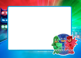 free printable pj masks invitation