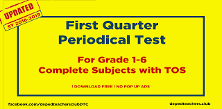 Grade 5's module 4 extends student understanding of fraction operations to multiplication and division of both fractions and decimal fractions. 1st Quarter Deped Periodical Test Grades 1 6 All Subjects Deped Teachers Club