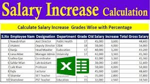 calculate increase in salary with