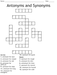 antonyms and synonyms crossword wordmint