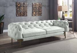 vine white top grain leather sofa