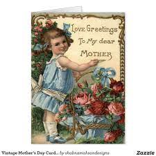 In the interest of avoiding viruses, if you send email, and leave the subject field blank, your email will probably be deleted. Vintage Mother S Day Card With Cute Mother S Poem Zazzle Com Mother S Day Greeting Cards Mothers Day Cards Girl Artist