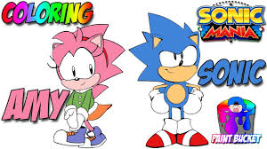 By 1994, the series had sold 550,000 copies, including 250,000 copies of sonic's shoes blues and 300,000 copies of sonic's secret admirer. Sonic Mania Coloring Pages Sonic The Hedgehog And Amy Rose Paint Bucket Coloring Book Youtube