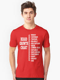 Beard Growth Chart T Shirt By Good4u