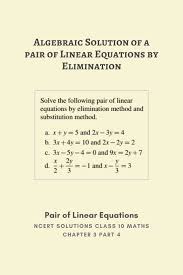 10 Maths Chapter 3 Linear Equations