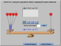 using a balance beam to solve negative