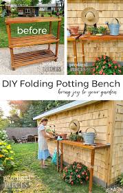 Diy Folding Potting Bench On Garden