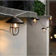 outdoor metal battery lantern lights