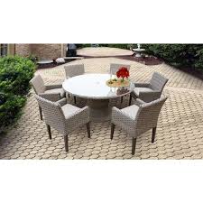 7 Piece Outdoor Wicker Patio Dining Set