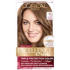 Loreal Paris Excellence Creme Permanent Hair Color 6g Light Golden Brown 100 Gray Coverage Hair Dye Pack Of 1