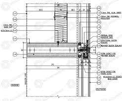 curtain wall details dwg plan for