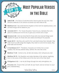 The Top 10 Most Popular Verses In The Bible Free Printable
