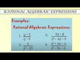 Rational Algebraic Expressions Grade 8