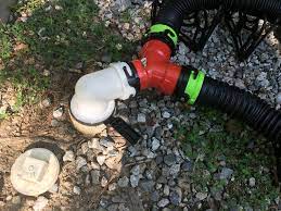 rv sewer hose setup for two connections