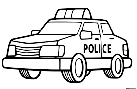 Une voiture de police arrive à toute vitesse. Coloriage Une Voiture De Police Facile Pour Maternelle Dessin Voiture De Police A Imprimer