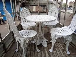 White Cast Iron Dining Chair