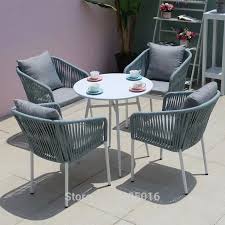 Apply the finishing touches with items like rugs, fire pits , or fountains, and design your space exactly how you imagined. 5 Piece Patio Woven Rope Furniture Dining Set Garden Chat Set Table And Chairs With Cushions All Weather Garden Furniture Sets Aliexpress