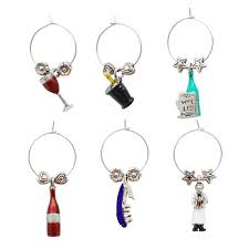 Sommelier Themed Wine Charms Vintage