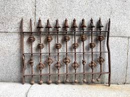 Antique Garden Fence Wrought Iron Spike
