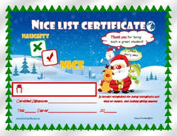 Nice certificate templates creative images. Santa Nice List Certificate Worksheets Teaching Resources Tpt
