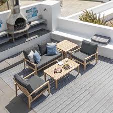 Hardwood Garden Lounge Set With Sofa