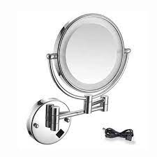 led magnifying bathroom makeup mirror