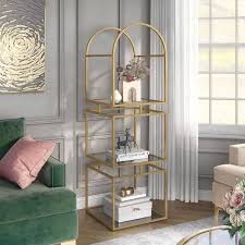 Shelf Bookcase With Glass Shelves