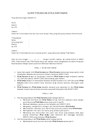 Kontrak atau perjanjian kerja adalah? Doc Surat Perjanjian Kerja Karyawan Sandy S 02 Academia Edu