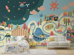 kids room wallpaper and wall mural designs