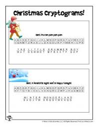 About 140 christmas songs listed alphabetically. Christmas Cryptogram Puzzles Woo Jr Kids Activities