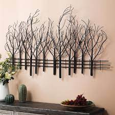 Luxenhome Metal Field Of Trees Wall Art
