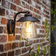 Lutec Cate 1l E27 Ip44 Wall Lamp Rustic
