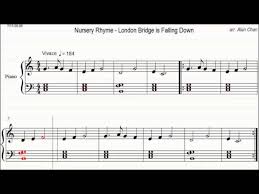 Piano notes for london bridge is falling down: Nursery Rhyme Piano London Bridge Is Falling Down Sheet Music Youtube