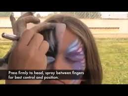 airbrush face painting stencil eyes
