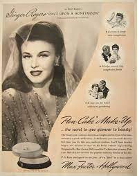 1942 max factor pancake make up ad