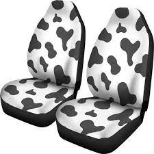 Cow Print Car Seat Covers Set Of 2 2