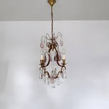 Small French Brass Birdcage Chandelier