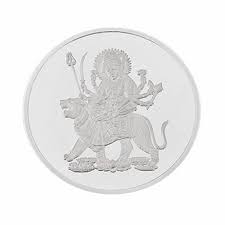 999 40gms maa durga design silver coin
